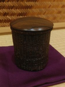 泰輔作　籠地茶器